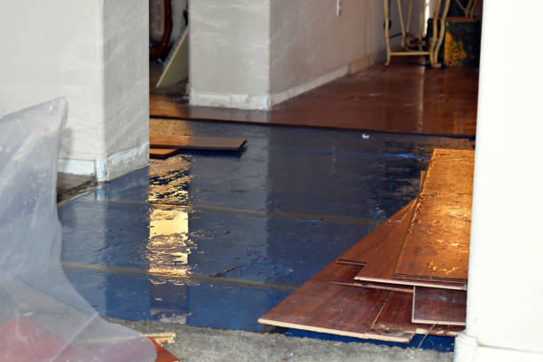 Professional Burst Pipe Cleanup technician working in Massapequa Park, NY